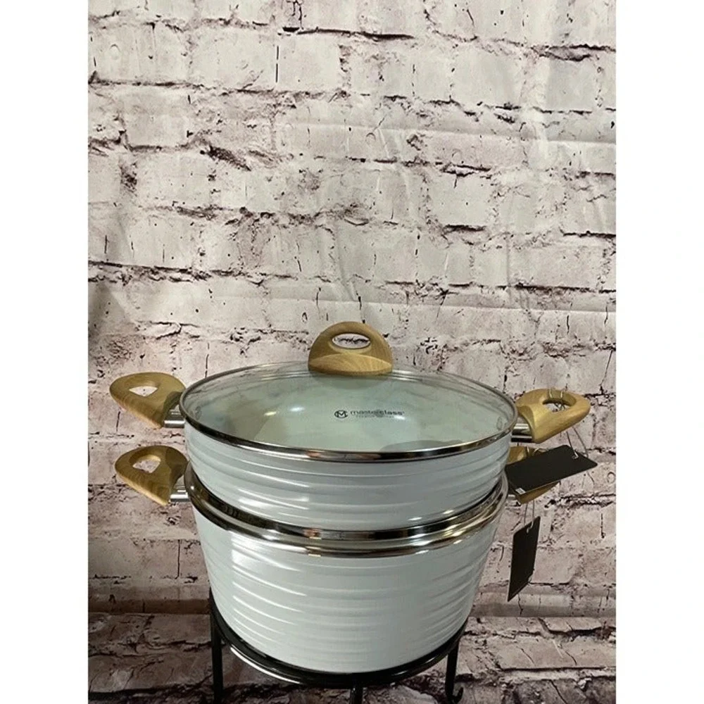 Master Class 4 Pc. Cookware Set‎ Gray W/shimmer interior